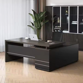 Maximilian Office Desk - Gray Oak
